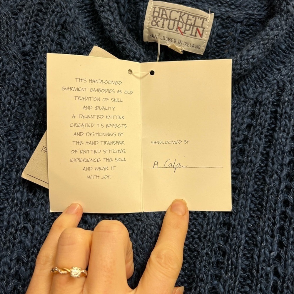 Hackett & Turpin Blue Ireland Cable Knit Sweater - Picture 6 of 11